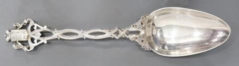 Appraisal: Russian silver serving spoon after the Iussupov Yusupov Scandinavian table