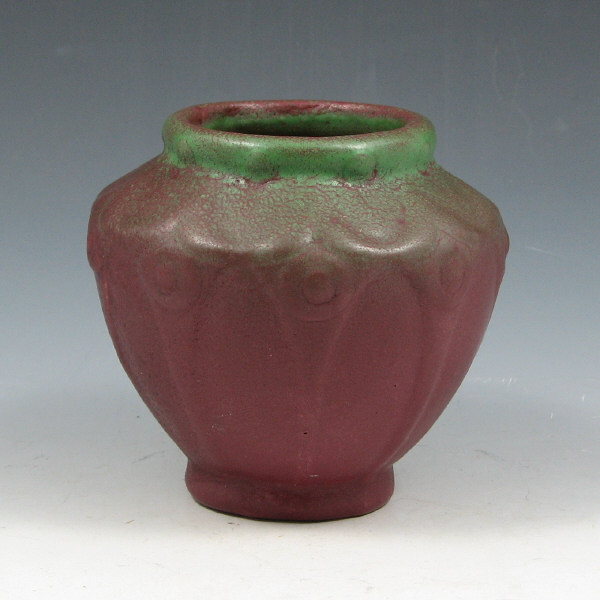 Appraisal: Van Briggle Arts Crafts squat vase with matte green over