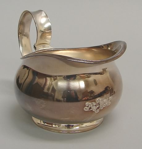 Appraisal: Squat balbous form with over size handle monogramed EAH approx