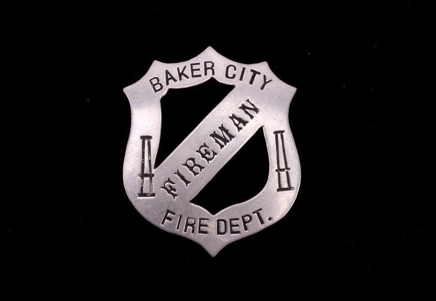 Appraisal: Mahan Family Fireman Badge Baker City Oregon For your consideration