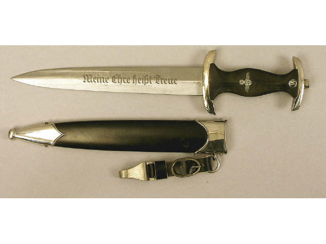 Appraisal: Nazi SS enlisted man's dress dagger presentation inscribed Rem SS