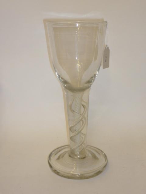 Appraisal: AN OVERSIZE WINE GLASS early th century the rounded cylindrical