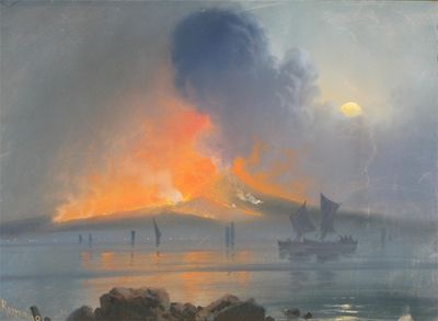 Appraisal: Ettore Romano Italian c The Bay of Naples with Vesuvius