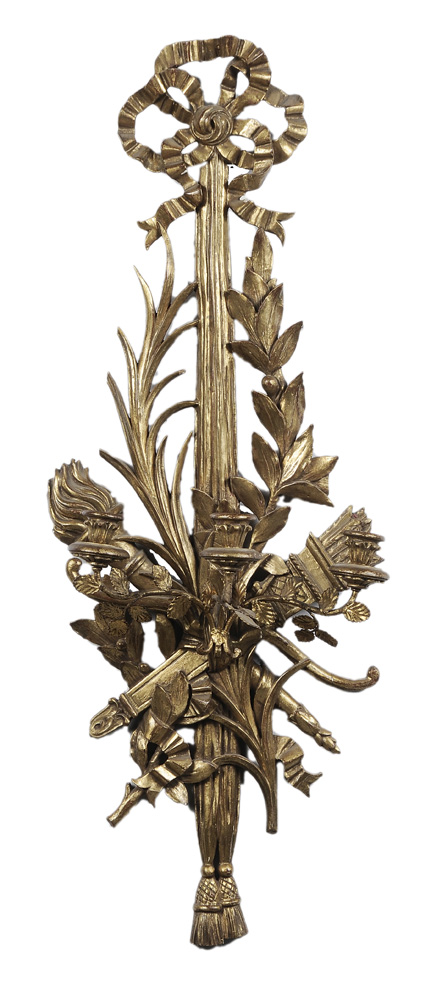 Appraisal: Louis XVI Style Carved and Gilt Wood Sconce probably Italian