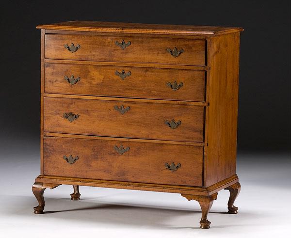 Appraisal: CHIPPENDALE CHEST OF DRAWERS New Hampshire Dunlap or Bartlett school