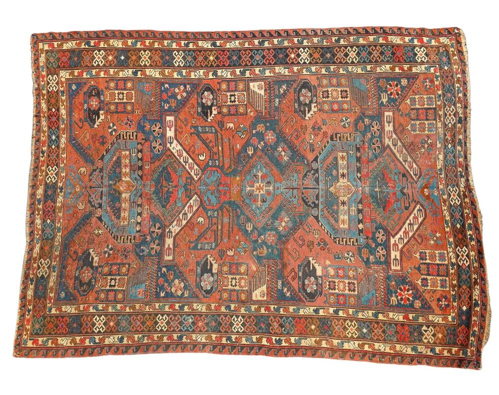 Appraisal: SOUMAK CAUCASIAN FINELY WOVEN CARPETSoumak Caucasian carpet finely woven with