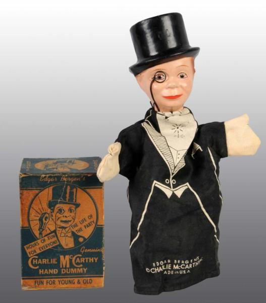 Appraisal: Charlie McCarthy Hand Puppet Description Copyright dated Edgar Bergen on