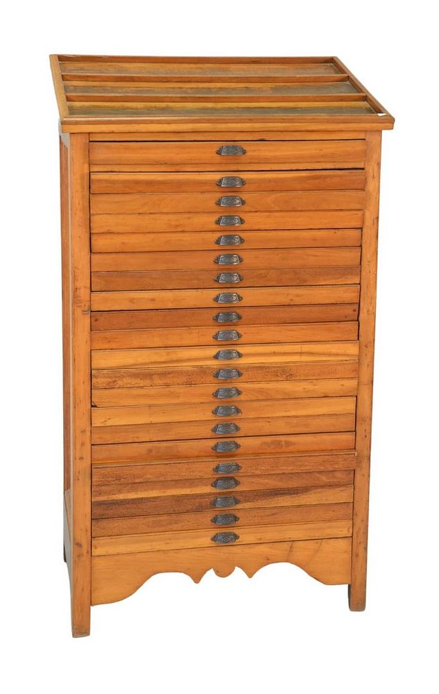 Appraisal: Printers Cabinet drawers height inches width inches Provenance The Estate