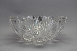 Appraisal: Cut Glass Punch Bowl Cut Glass Punch Bowl Size x