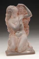 Appraisal: LALIQUE NUDE FIGURE Three dimensional kneeling nude holding a bunch