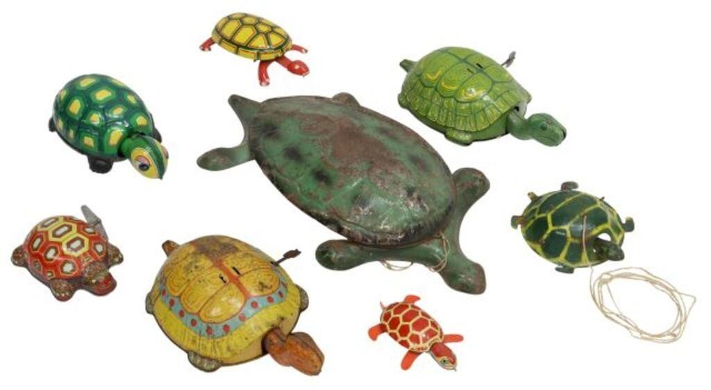 Appraisal: lot of Vintage pressed steel toy turtles th c most