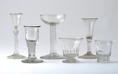 Appraisal: Six small glasses including a cordial glass and a small