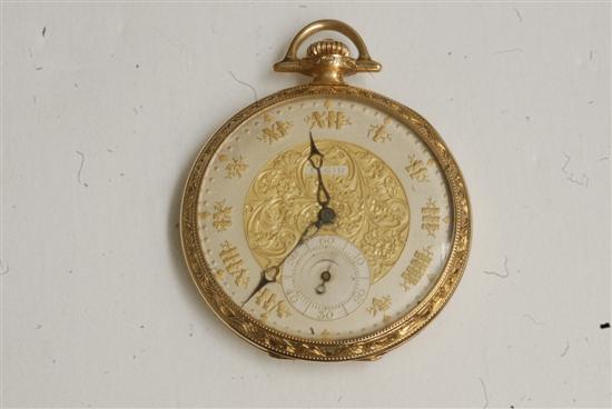 Appraisal: WARRANTED K GOLD CASE POCKET WATCH Working condition By Elgin