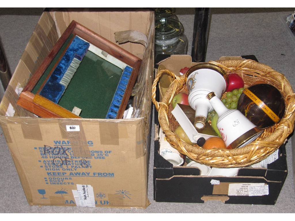 Appraisal: Lot comprising two boxes of assorted glassware ceramics etc