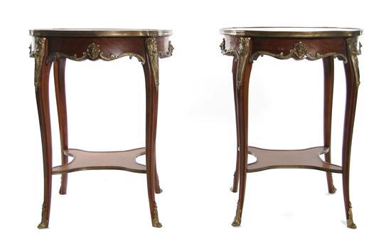 Appraisal: Pair of Louis XVI Style Mahogany and Gilt Metal Mounted