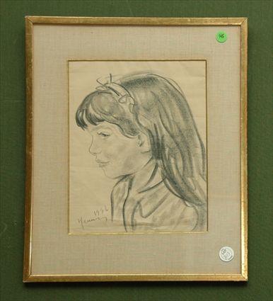 Appraisal: Charcoal Portrait of a Child