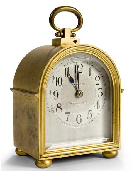 Appraisal: A good th century French gilt brass Grande Sonnerie alarm