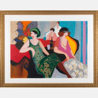 Appraisal: Itzchak Isaac Tarkay - In the Lounge Serigraph on wove