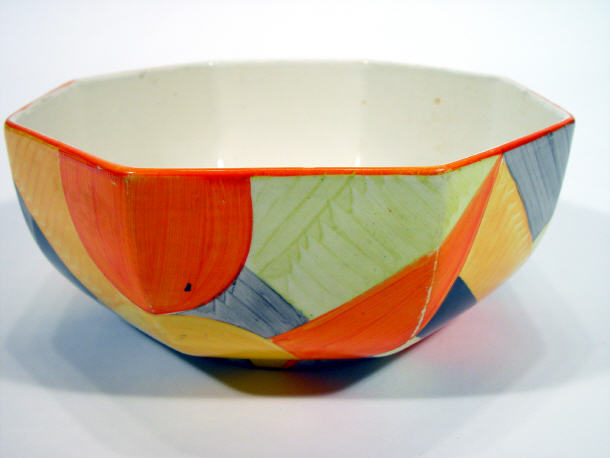 Appraisal: Susie Cooper designed Grays pottery octagonal bowl hand painted with