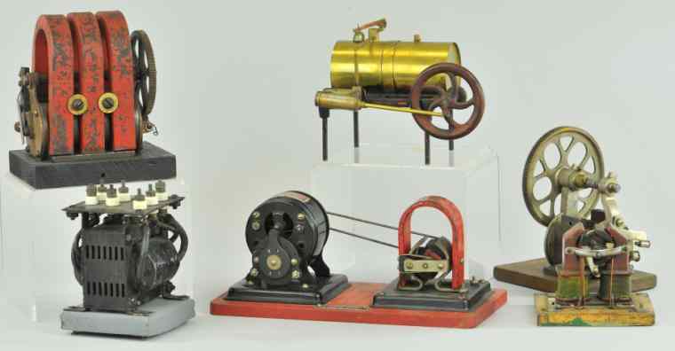 Appraisal: GROUPING OF DYNAMOS STEAM ENGINE Assorted electric driven dynamos includes