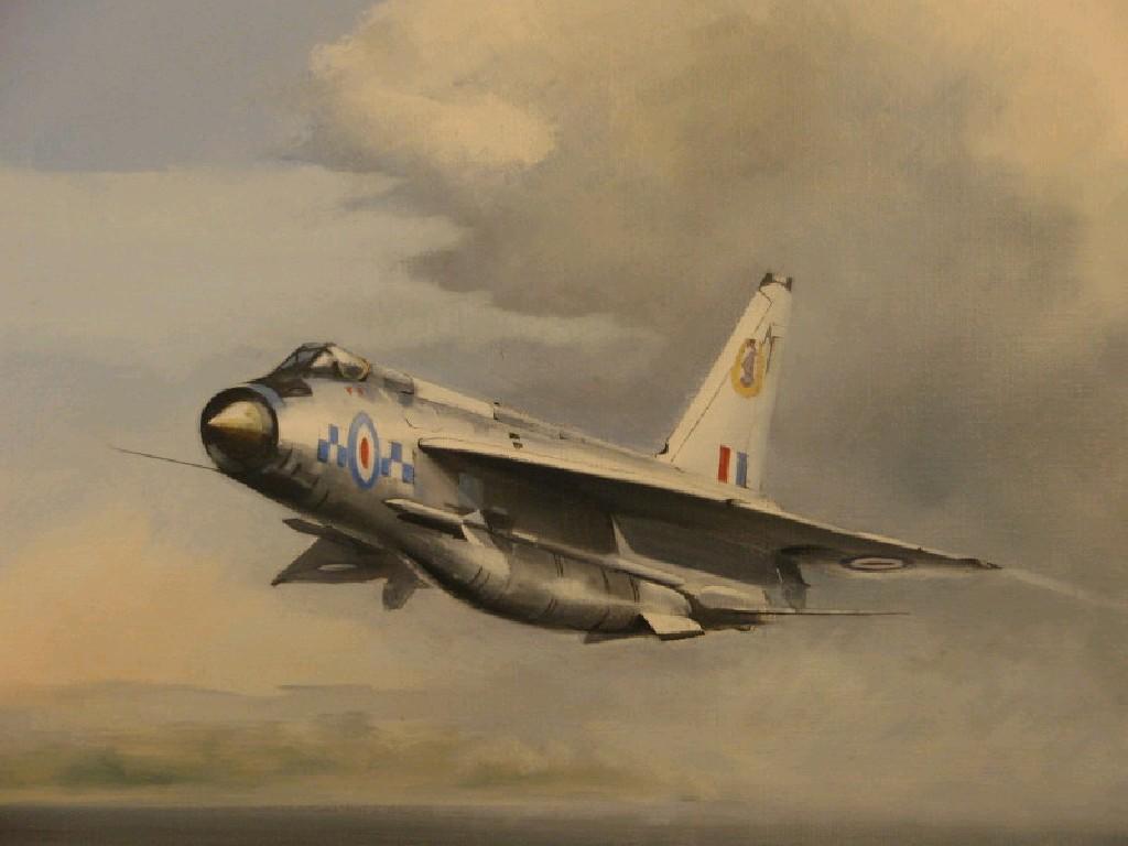 Appraisal: Tim Nolan thC English Electric Lightning aircraft oil on canvas