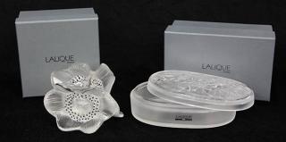 Appraisal: lot of Lalique crystal articles consisting of a Three Anemones