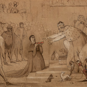 Appraisal: Richard Doyle British - Court Scene graphite chalk and ink