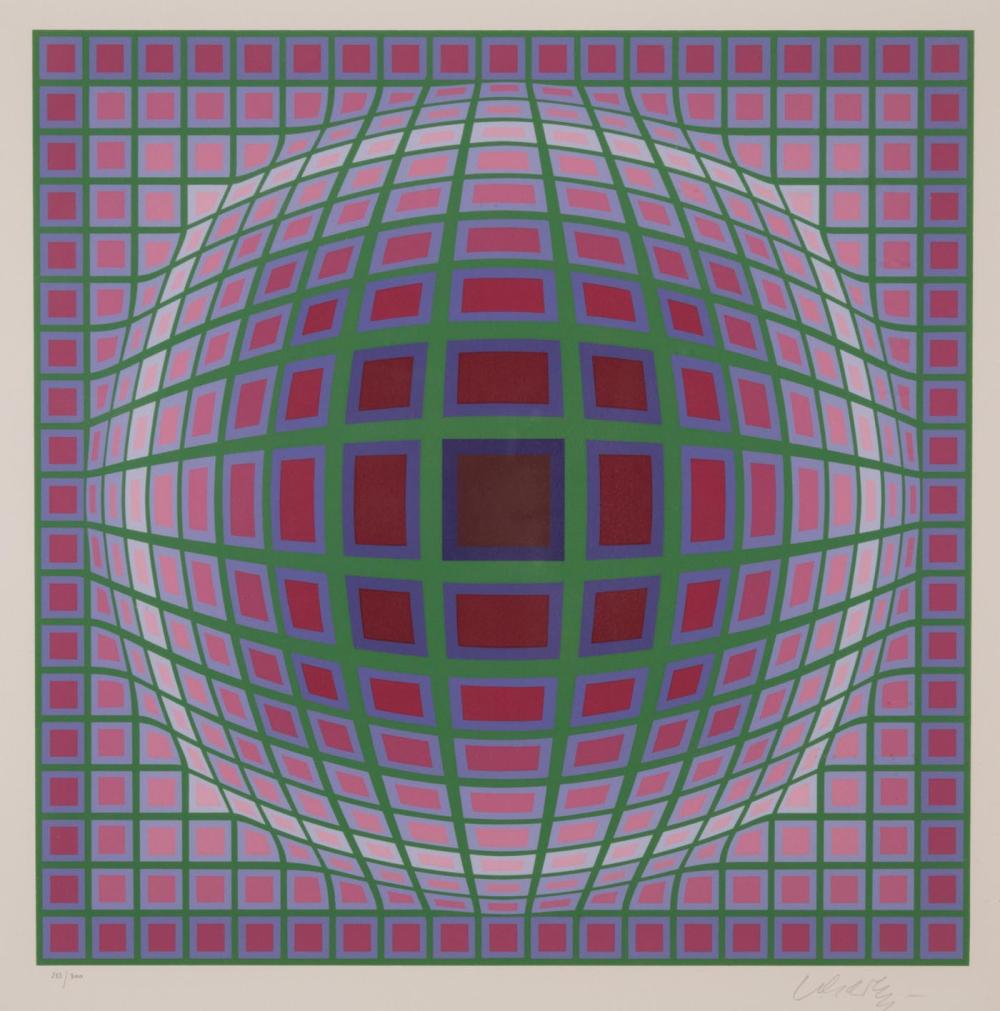 Appraisal: VICTOR VASARELY Hungary France - serigraph Titan A Pencil signed