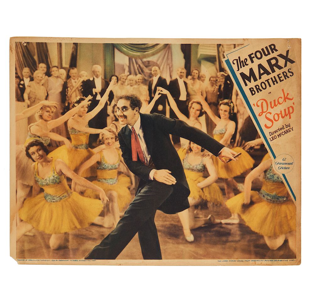 Appraisal: Duck Soup Paramount Lobby Card Marx Brothers Marx Brothers Duck