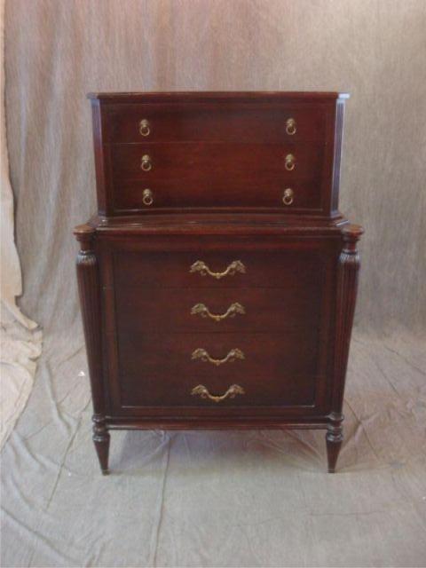 Appraisal: Mahogany High and Low Chests From a New Rochelle home