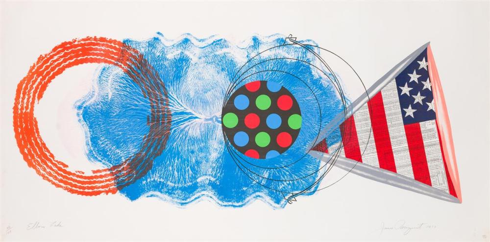 Appraisal: JAMES ROSENQUIST American - Elbow Lake color lithograph on wove