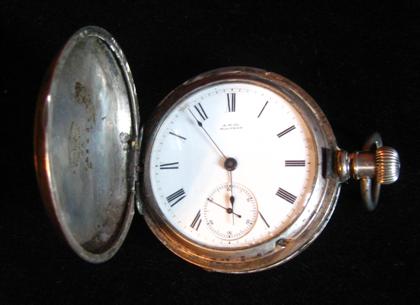 Appraisal: Coin silver hunting case pocket watchwaltham late th century