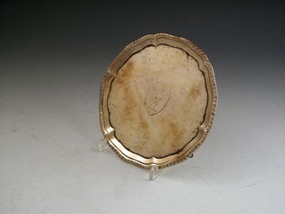 Appraisal: A George III silver waiter by Richard Rugg or Robert