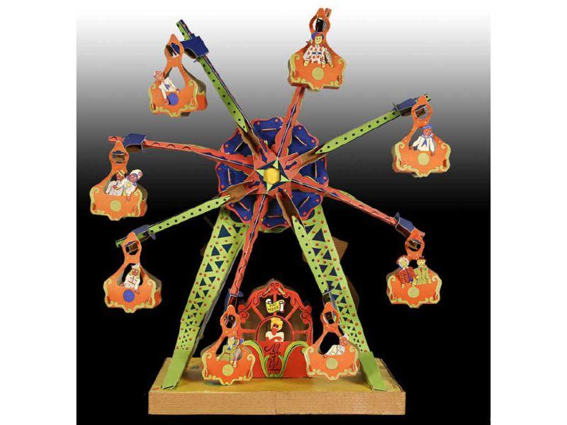 Appraisal: Large Cardboard Lithograph Reed Ferris Wheel Toy Description '' T