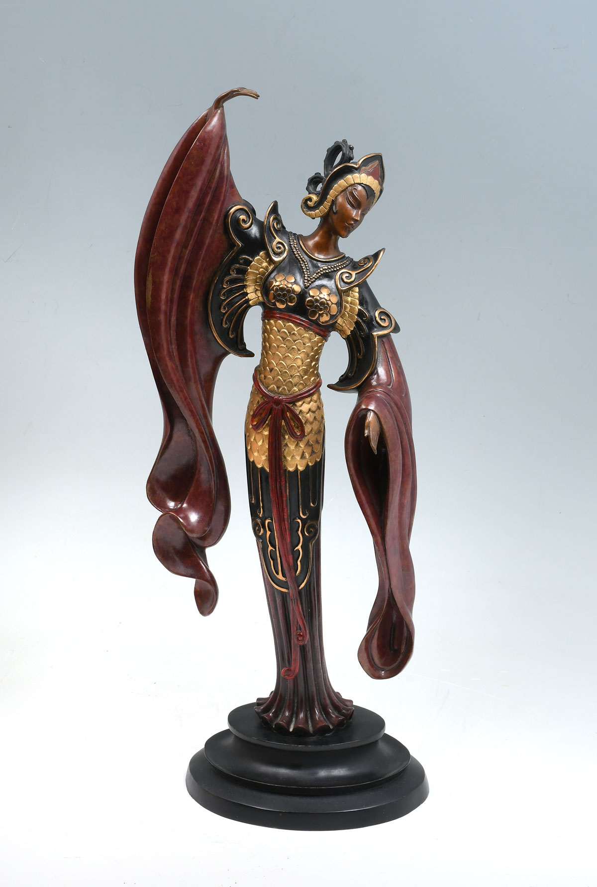 Appraisal: ERTE Russian - Chinese Legend Cold Painted and Patinated Bronze