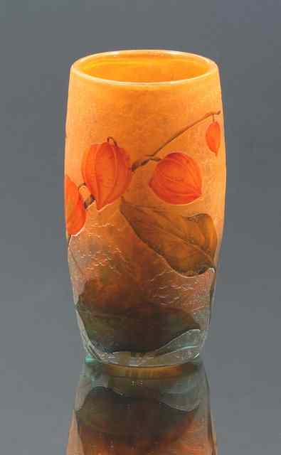 Appraisal: A Daum cameo 'Chinese Lantern' vase acid etched unsigned high