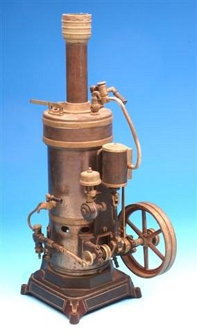 Appraisal: A GERMAN TOY STEAM ENGINE AND BOILER early th Century