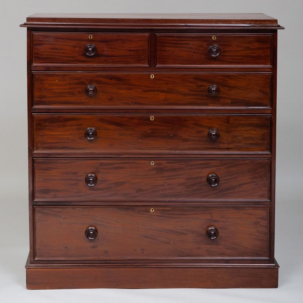 Appraisal: Large American Victorian Mahogany Chest of Drawers ft in x