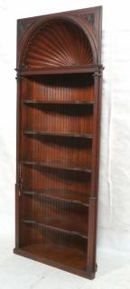 Appraisal: Vintage Mahogany Barrel form Shelf Display Cabine Vintage Mahogany Barrel