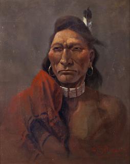 Appraisal: Northern Sioux Brave by E S Paxson E S Paxson