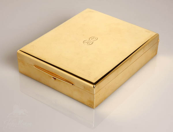 Appraisal: A Tiffany Co K yellow gold dresser box A Tiffany