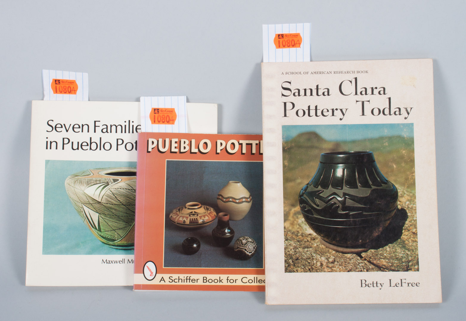 Appraisal: a Three Pueblo pottery books titles include Seven Families in