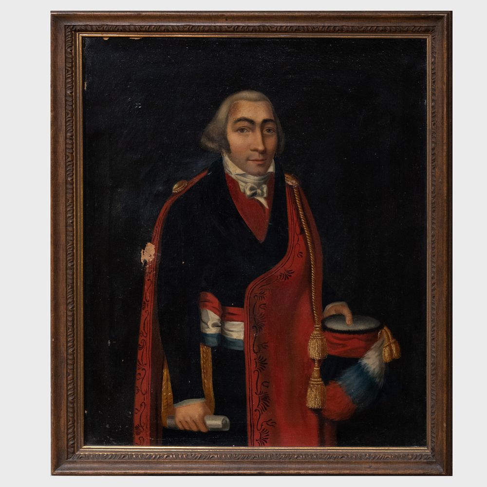 Appraisal: French School Portrait of Vicomte Paul Fran ois Jean Nicolas