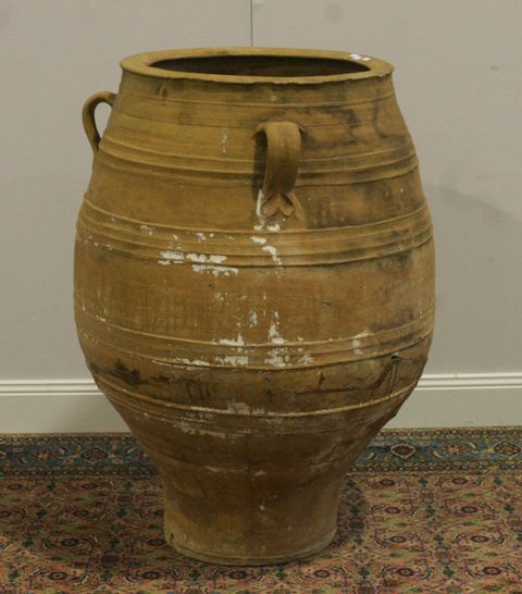 Appraisal: A large urn-form terracotta garden pot from Parterre Garden cm