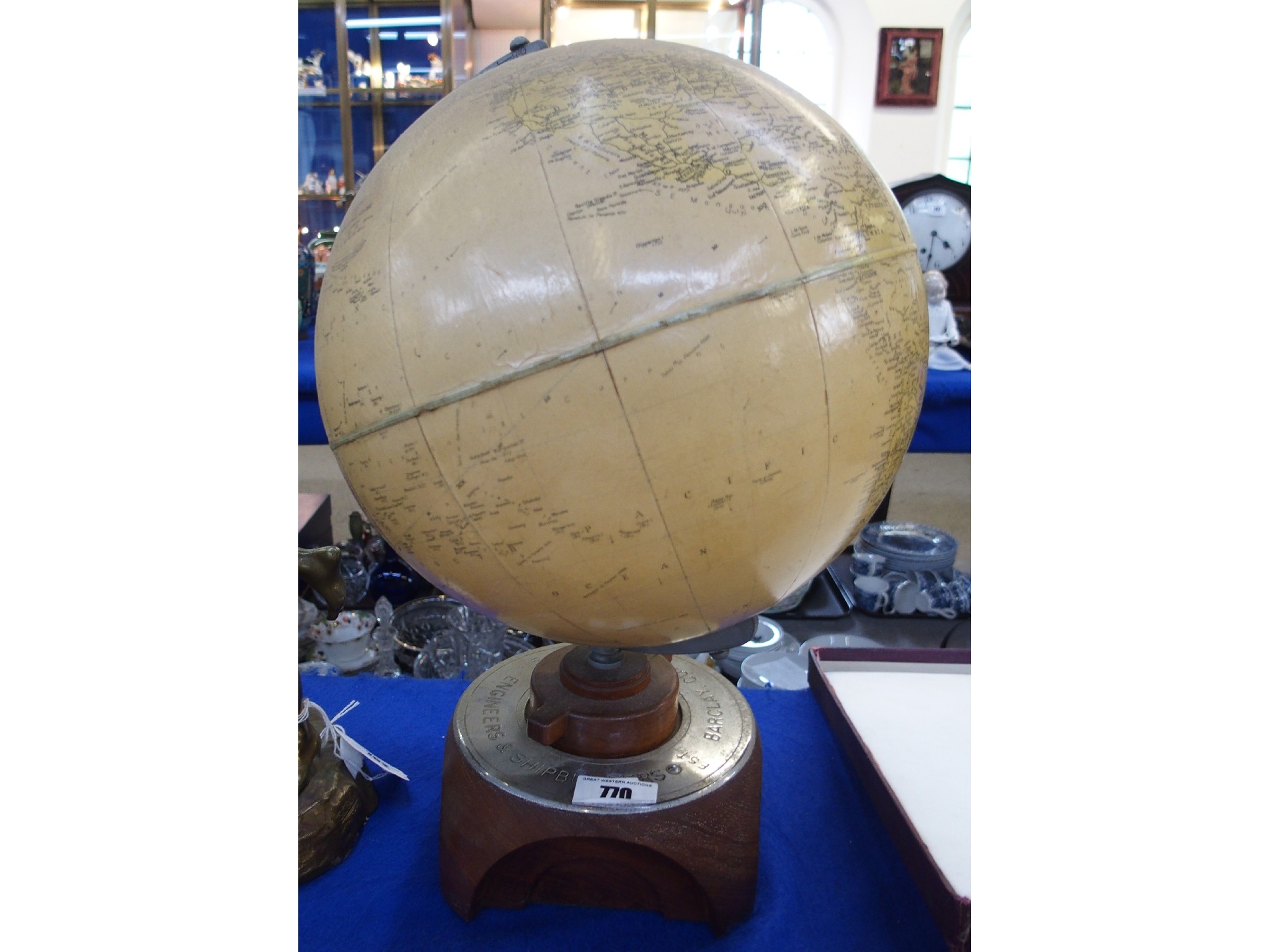 Appraisal: Globe on mahogany stand