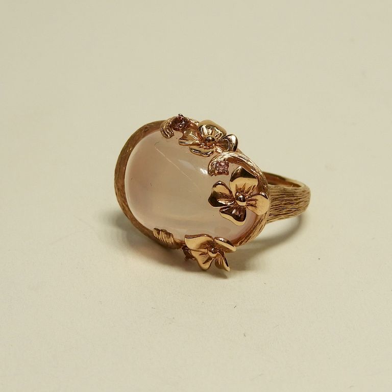 Appraisal: Pink Quartz Topaz K Rose Gold Ladies Ring China th