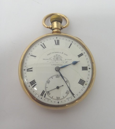 Appraisal: A gentleman's ct gold cased keyless wind openfaced pocket watch