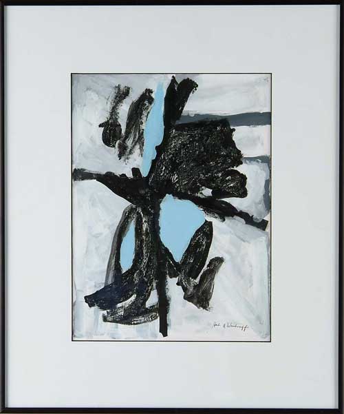 Appraisal: HALE ASPACIO WOODRUFF American - ABSTRACT IN BLACK WHITE AND