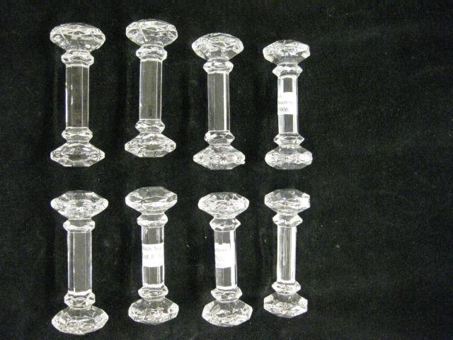 Appraisal: Set of Crystal Knife Rest dumbell shape excellent Note not