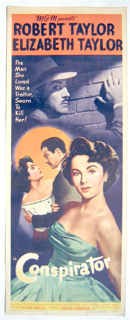 Appraisal: pieces Movie Posters Elizabeth Taylor Features Conspirator MGM The Big